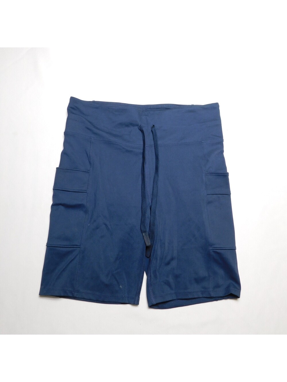 Eddie Bauer Women's Size XL Navy Blue Athletic Cargo Bike Shorts Drawstring